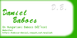 daniel babocs business card